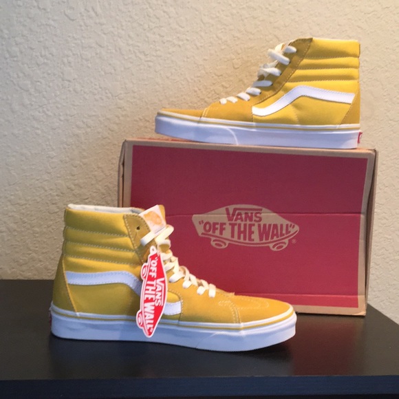 yellow high top vans